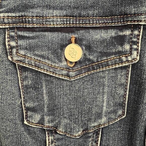 bebe Cropped Bling Denim Jacket - Picture 11 of 16